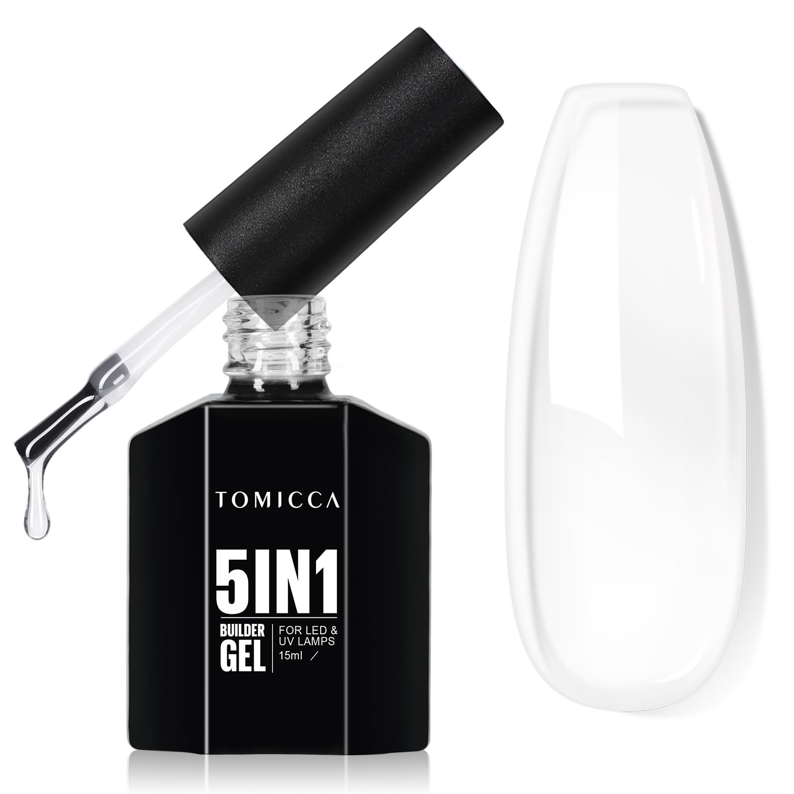 TOMICCA Builder Gel, 5 in 1 Builder Nail Gel- Builder Base